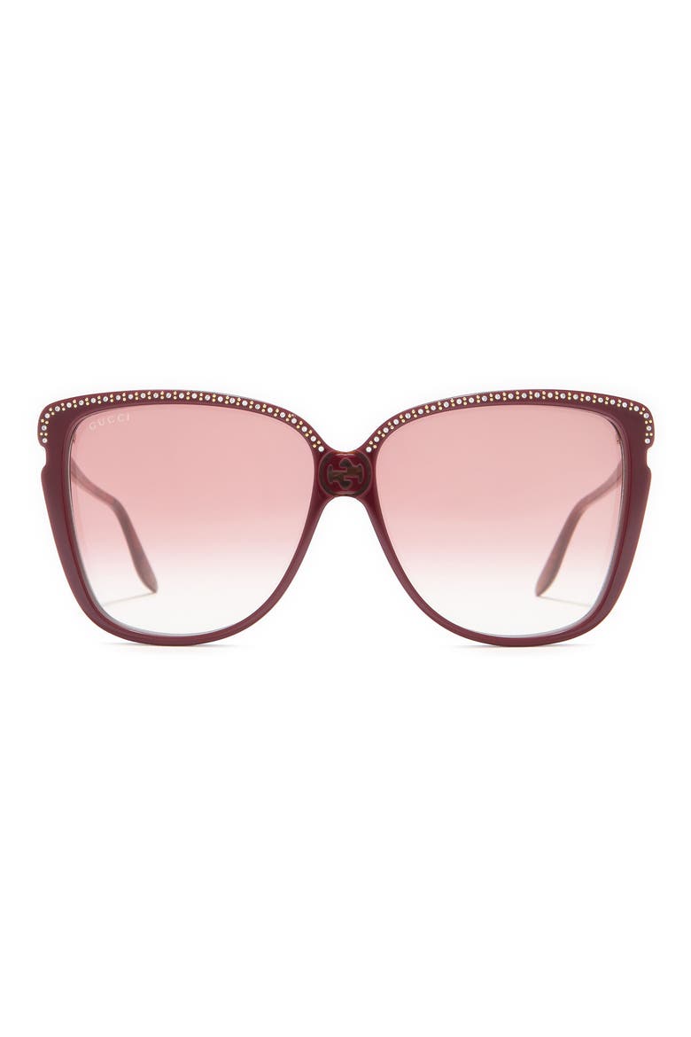 63mm Sunglasses, Main, color, BURGUNDY