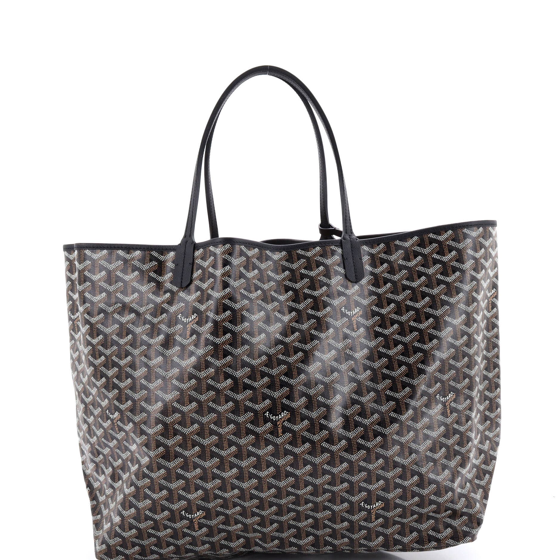 Pre-Owned Goyard Saint Louis Tote Coated Canvas GM, Main, color, Black