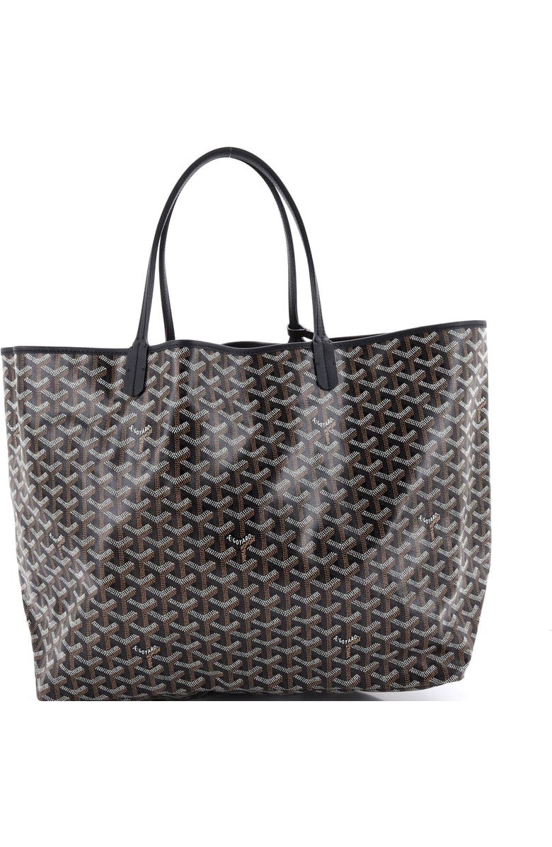 Pre-Owned Goyard Saint Louis Tote Coated Canvas GM, Main, color, Black
