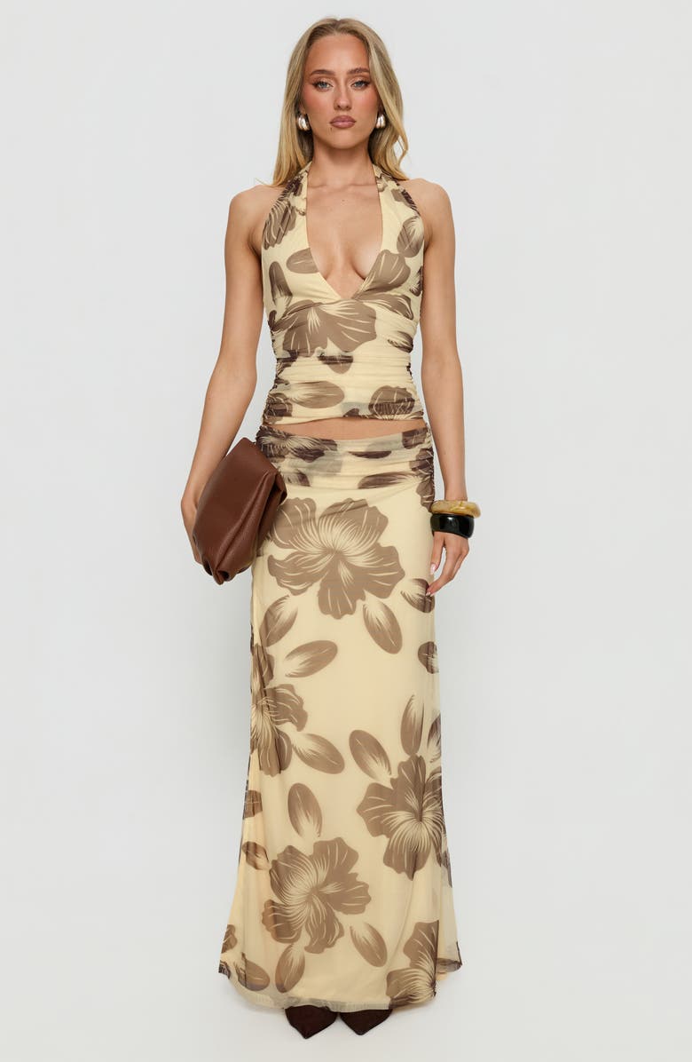 Princess Polly Roselin Floral Mesh Maxi Skirt, Alternate, color,