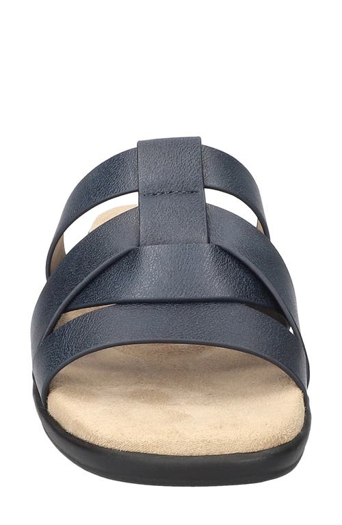 Easy Street Lakeport Slide Sandal In Navy