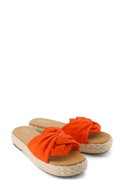 Toms Abby Plaftorm Slide Sandal In Red