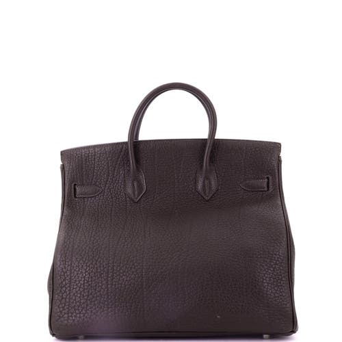 Pre-owned Hermes Hermes Hac Birkin Bag Brown Fjord With Palladium Hardware 32 In Brown