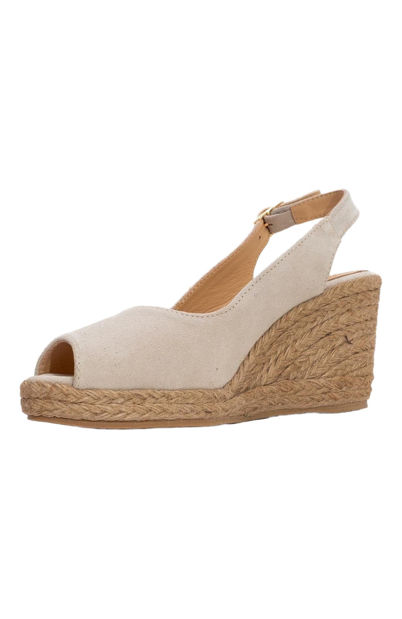 Forever & Always Shoes Ryan Leather Espadrilles, Alternate, color, Beige Suede Leather