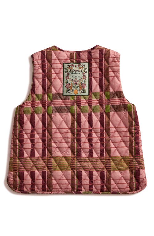 Barbour X Farm Rio Fernanda Quilted Vest In Multi