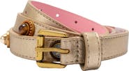 Kurt Geiger London Octavia Embellished Metallic Leather Belt
