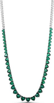 SHYMI Graduated Heart Tennis Necklace