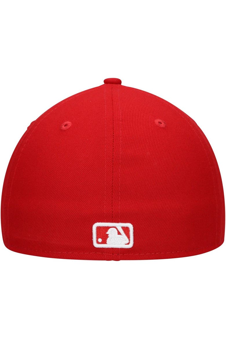 Men's New Era Scarlet Chicago Cubs Low Profile 59FIFTY Fitted Hat, Alternate, color, Scarlet