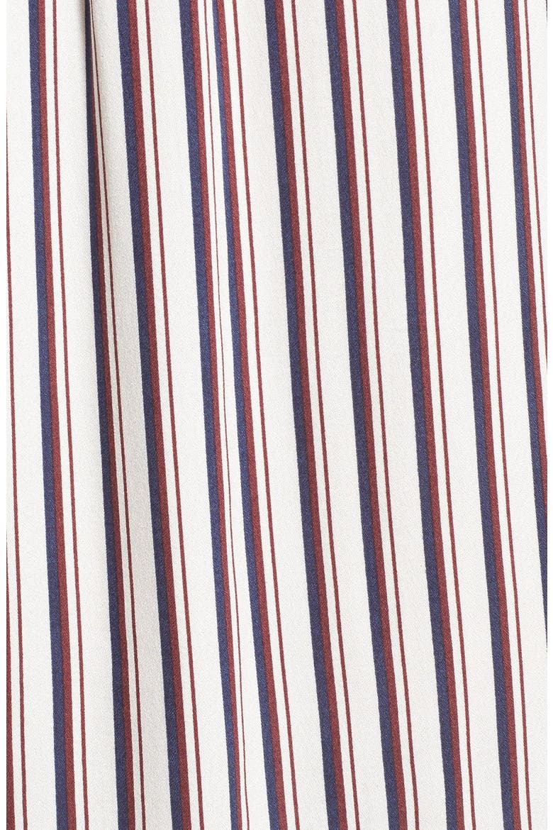 Lace-Up Shirtdress, Alternate, color, IVORY/ NAVY/ BURGUNDY