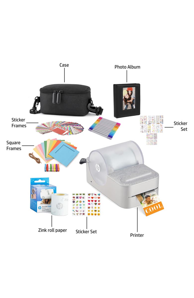 HP Sprocket Panorama Printer Gift Bundle, Alternate, color, Grey