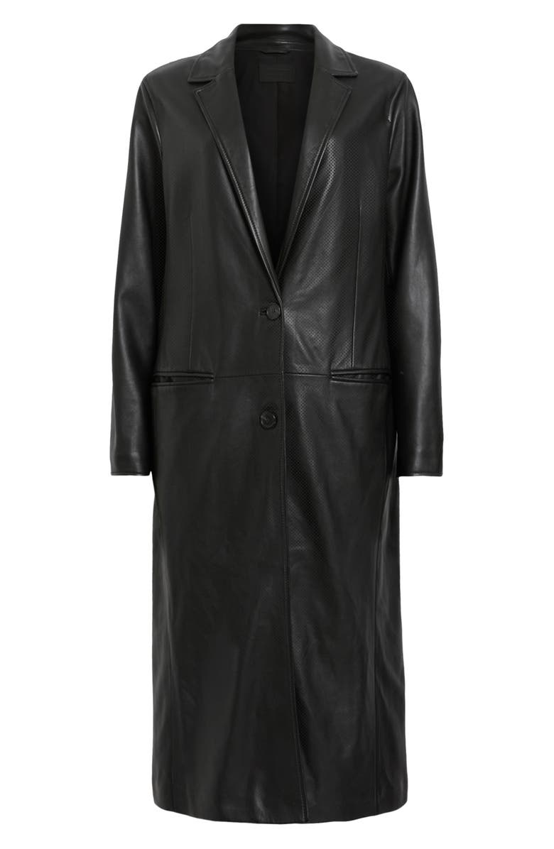 AllSaints Aire Leather Coat, Alternate, color, 