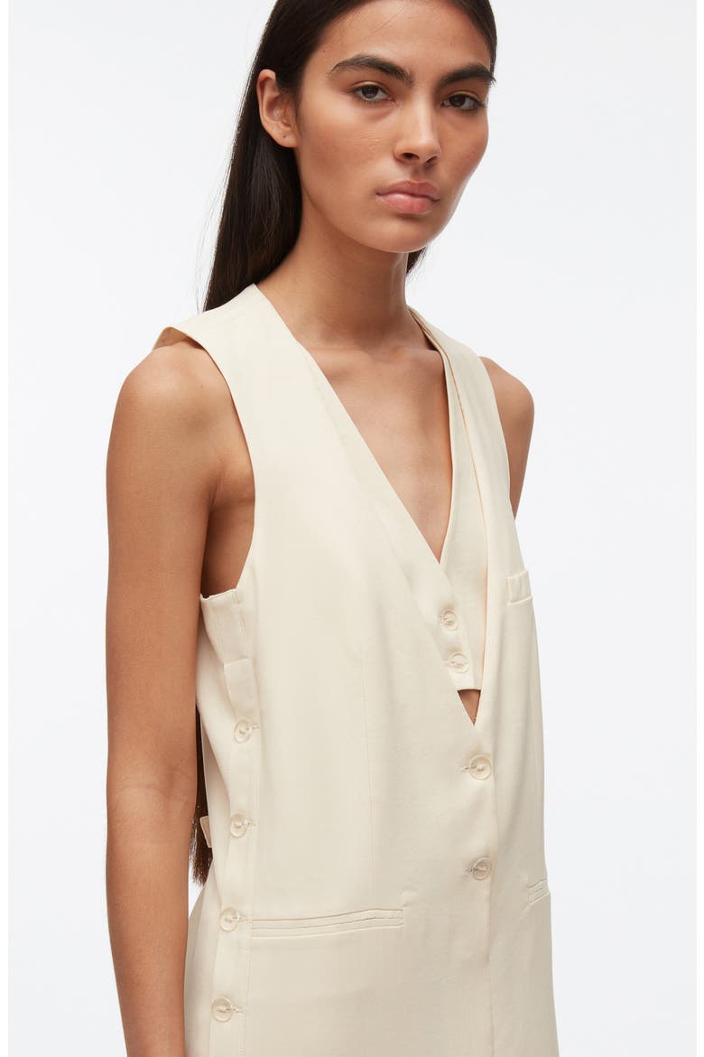 Tailored Vest Midi Dress, Alternate, color, CHAMPAGNE