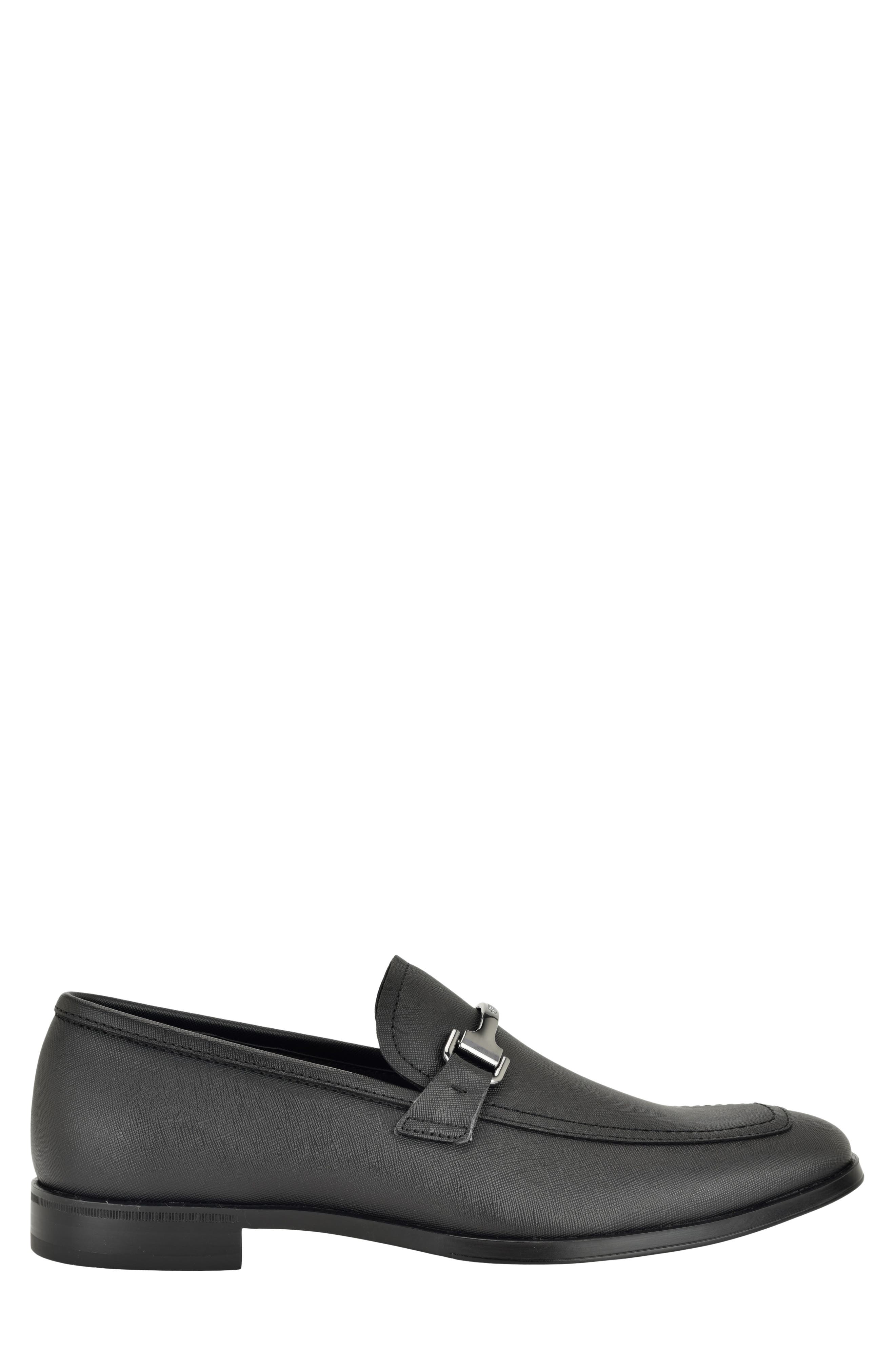 Hikken Faux Leather Loafer, Alternate, color, BLACK SAFFIANO