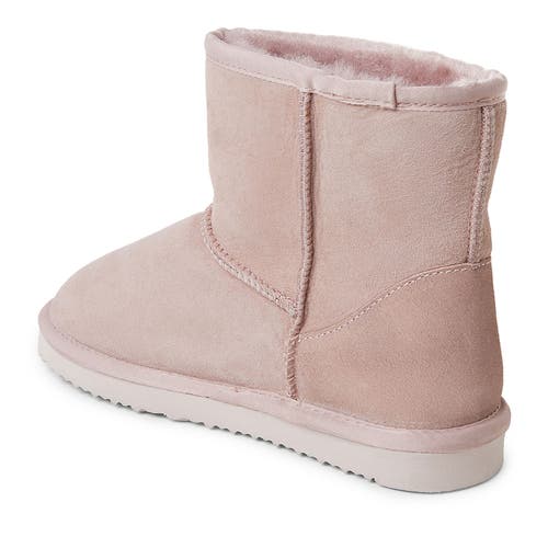 Dearfoams Fireside By Rosebery Genuine Shearling Boot In Pink