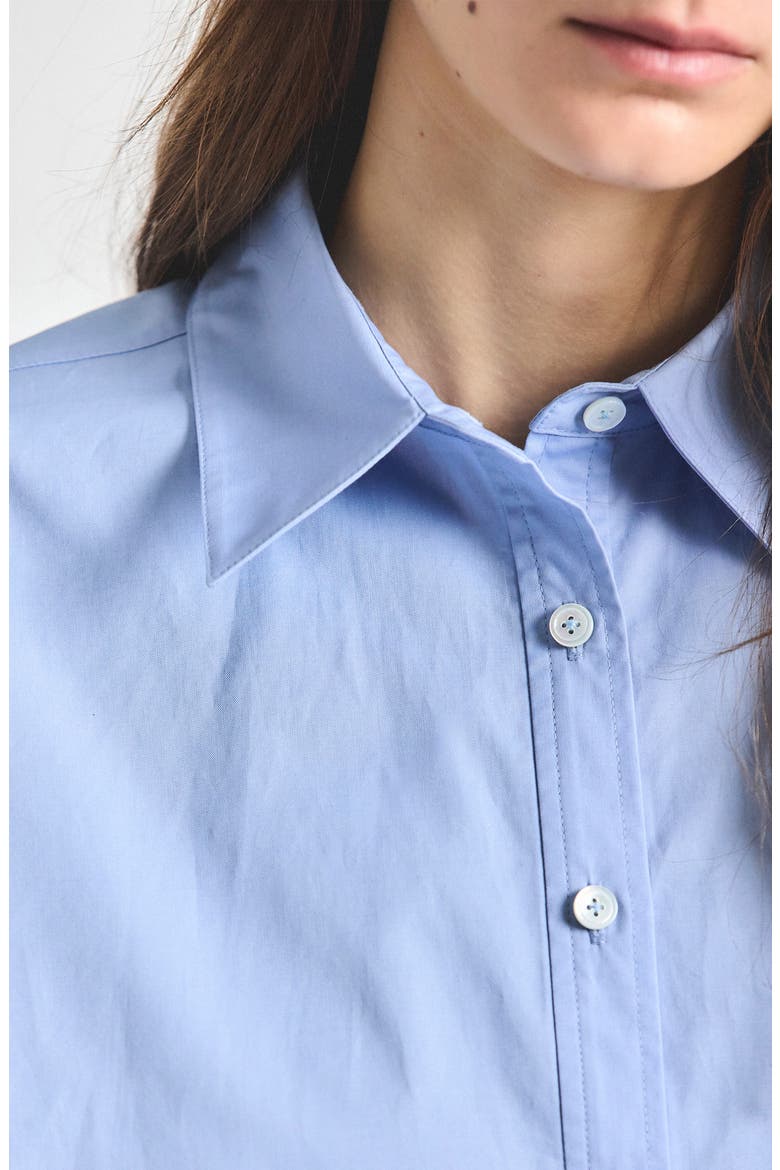 Olivia Crop Woven Shirt, Alternate, color, LIGHT BLUE