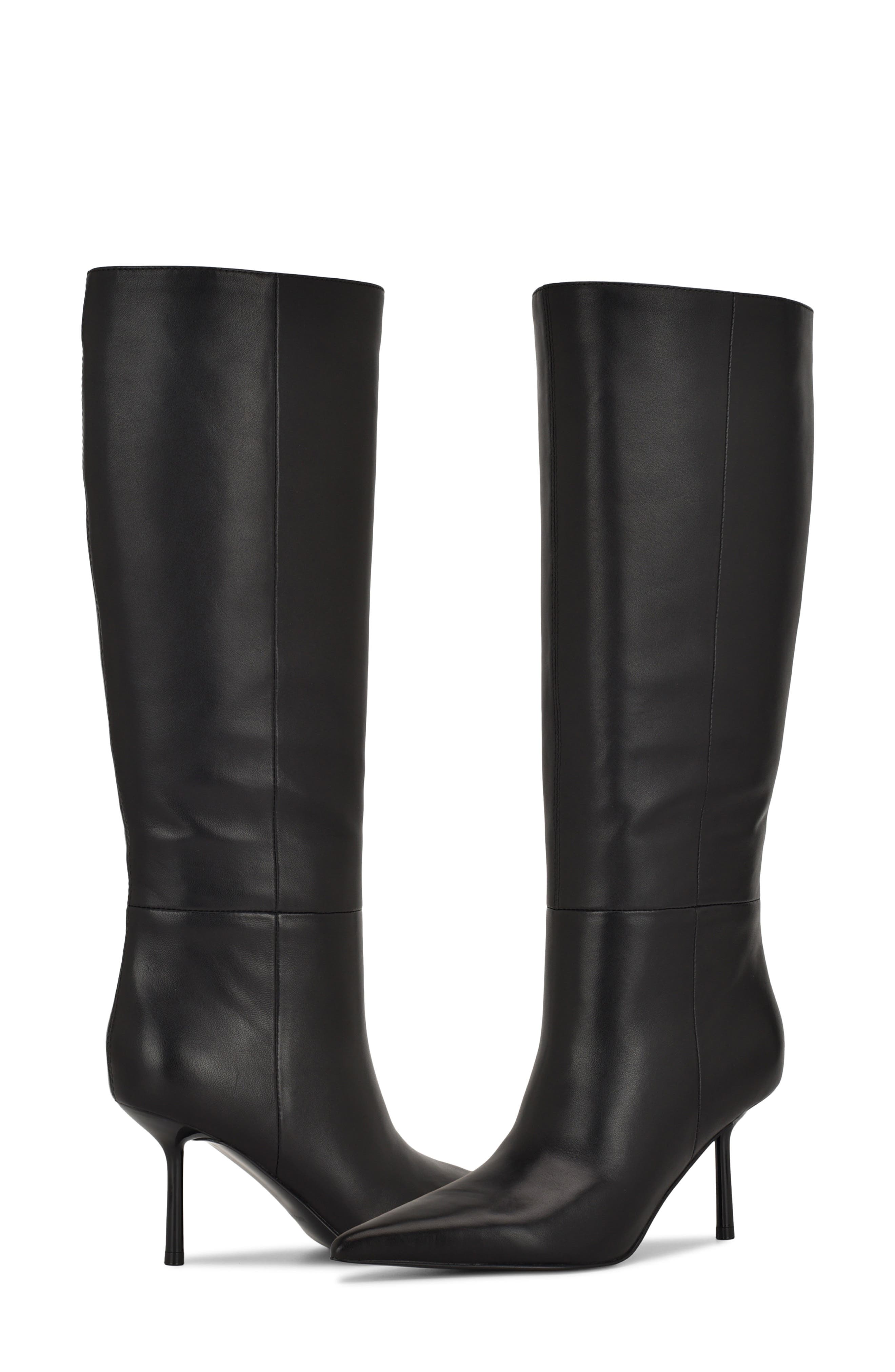 Nine West Nomas Pointed Toe Knee High Boot, Alternate, color, Black