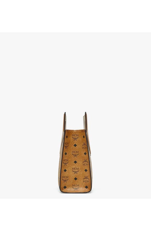 Mcm Diamond Tote In Cognac