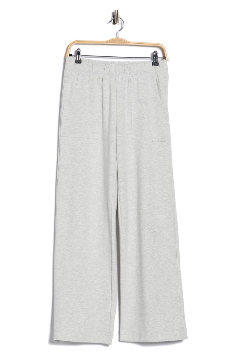 YOGALICIOUS Vanessa Relaxed Fit Wide Leg Yoga Pants, Alternate, color, Heather Light Grey