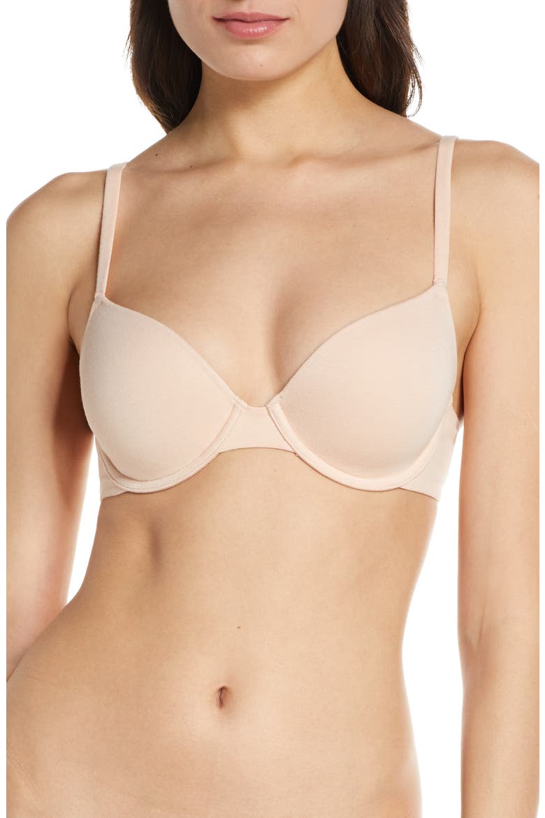 Shea Cotton & Modal T-Shirt Bra, Main, color, BASHFUL BLUSH