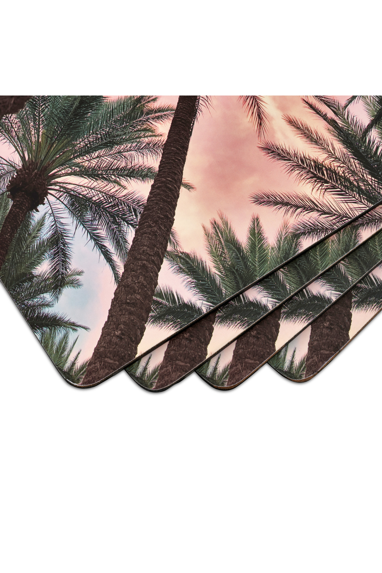 Tropical Set of 4 Cork Back Placemats, Alternate, color, Multi