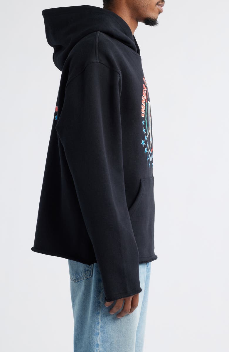 HONOR THE GIFT Auto Association Embroidered Hoodie, Alternate, color, Black