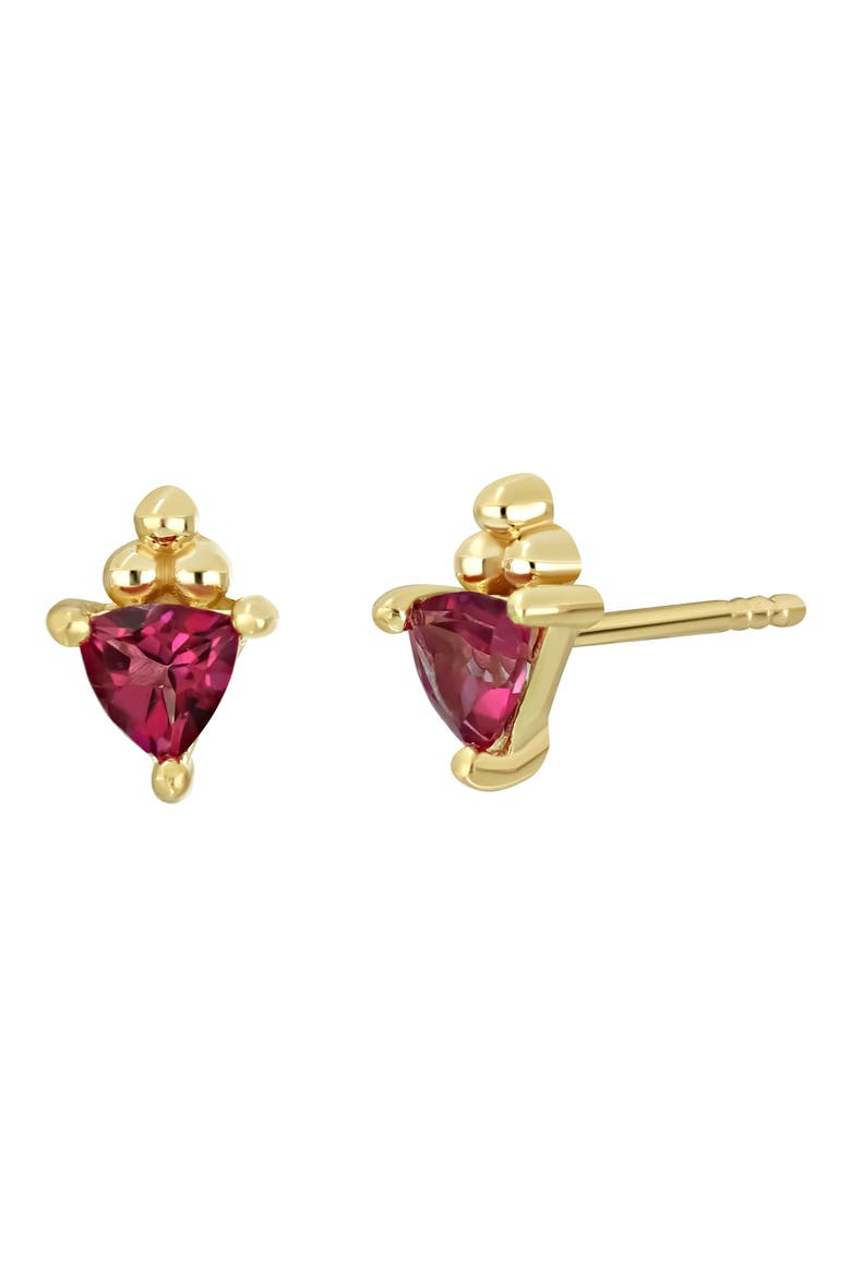 14K Gold BLC Semiprecious Stone Stud Earrings, Main, color, 14KY