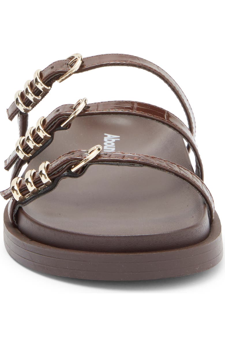 Abound Aimee Slide Sandal, Alternate, color, Brown Chocolate Croco