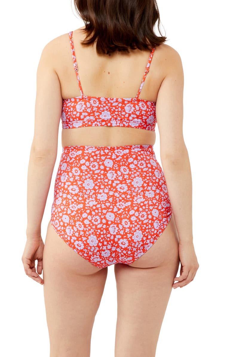 A PEA IN THE POD Floral Two-Piece Maternity Swimsuit, Alternate, color,