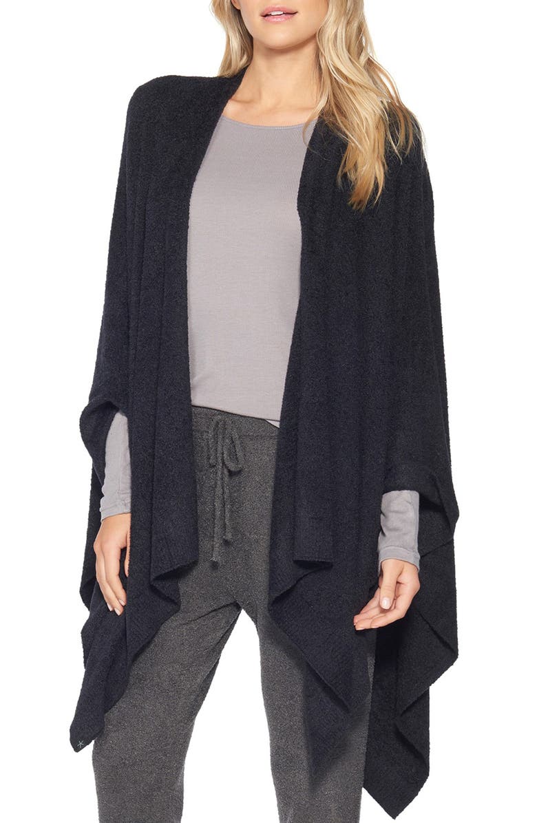 Barefoot Dreams<sup>®</sup> Open Front Wrap, Main, color, Black