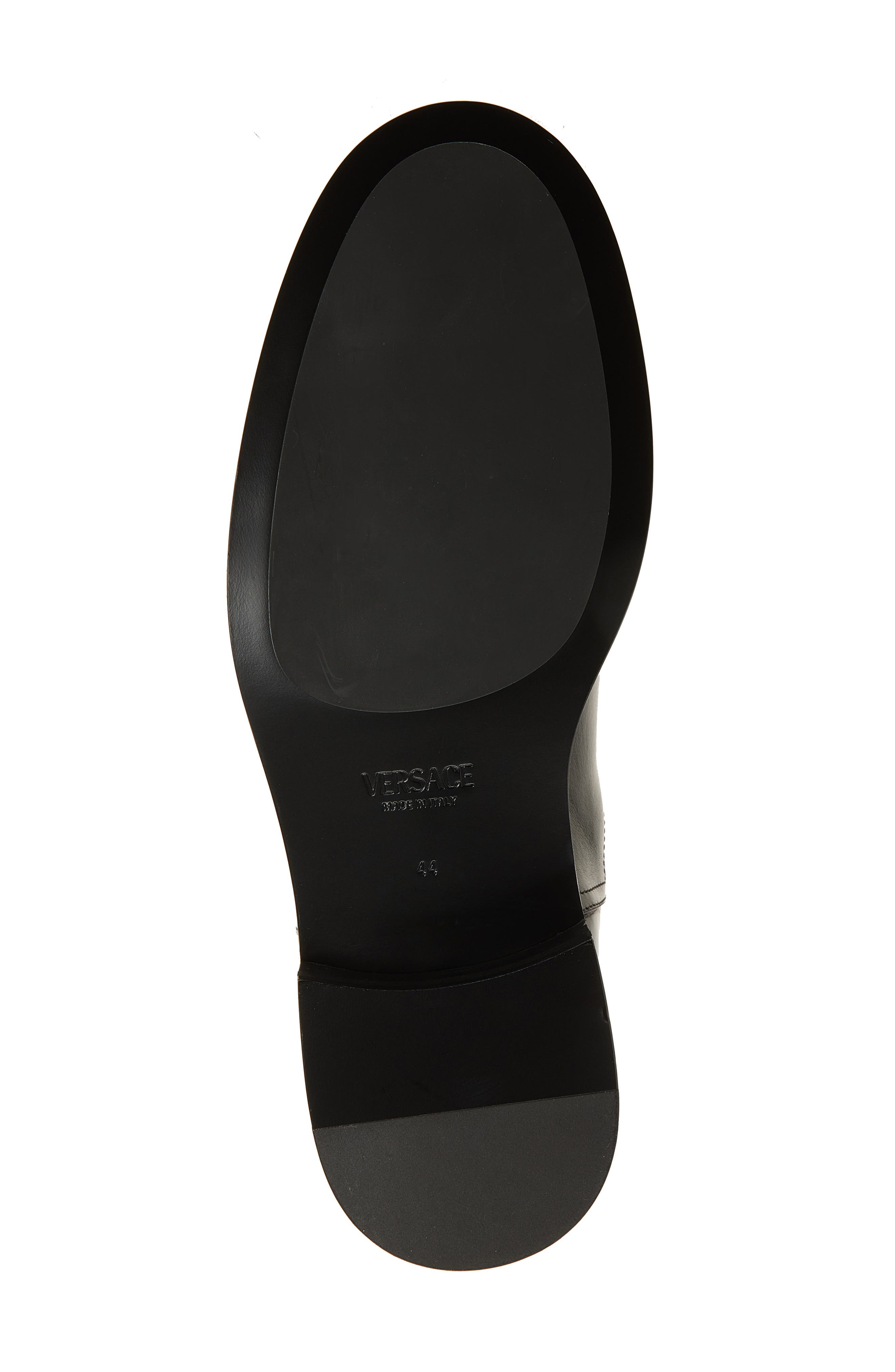 Versace VLOGO Chelsea Boot, Alternate, color, Black-Versace Gold