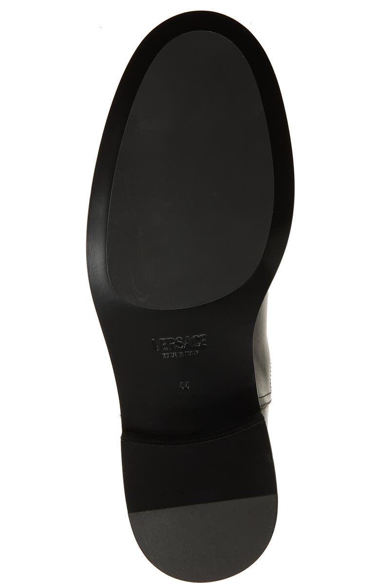 Versace VLOGO Chelsea Boot, Alternate, color, Black-Versace Gold