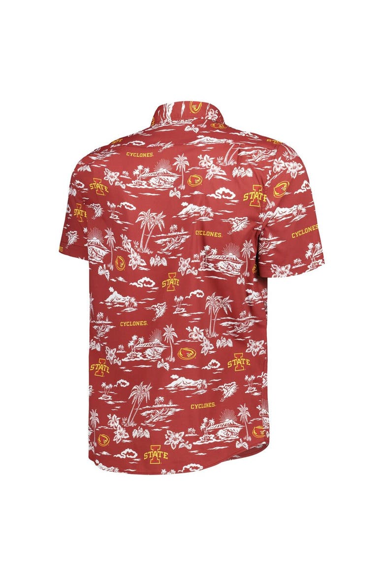 Men's Reyn Spooner Cardinal Iowa State Cyclones Performance Button-Down Shirt, Alternate, color, Cardinal