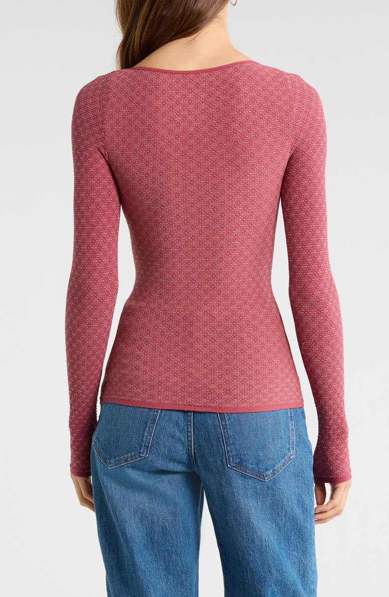 Free People Love Letter Long Sleeve Top, Alternate, color, Dreamy Mulberry