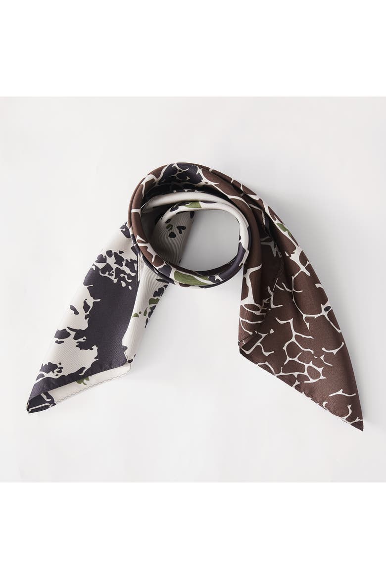 Threaded Roots Silk Scarf, Alternate, color, Brown/Neutral