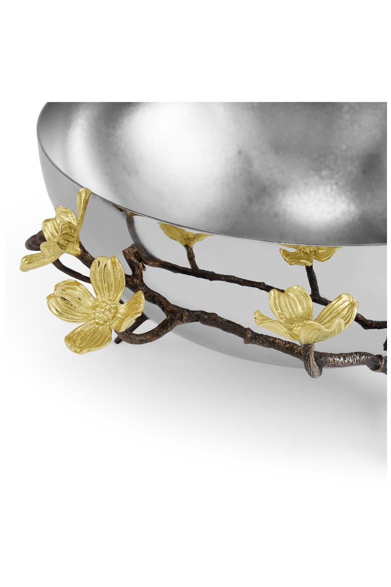 Dogwood Serving Bowl, Alternate, color, SILVER/ GOLD/ BRASS