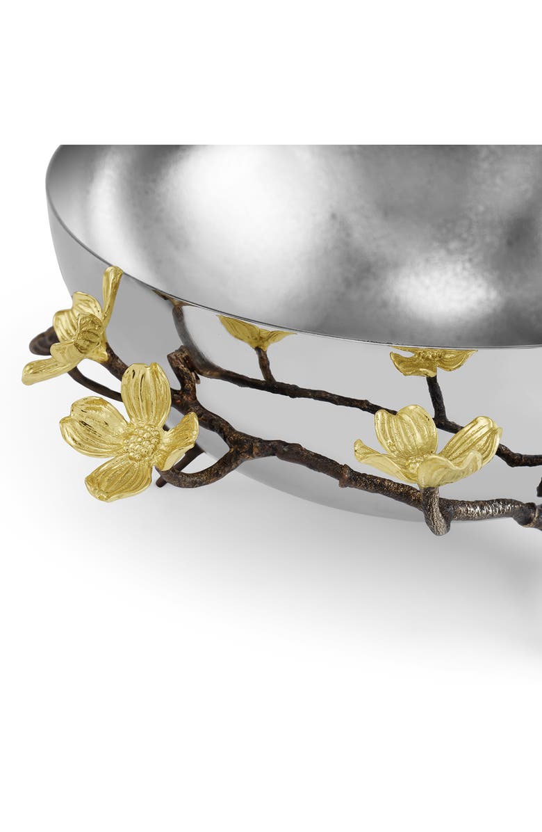 Michael Aram Dogwood Serving Bowl, Alternate, color, Silver/ Gold/ Brass