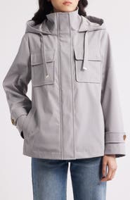 BCBG Max Azria Water Resistant Hooded Jacket