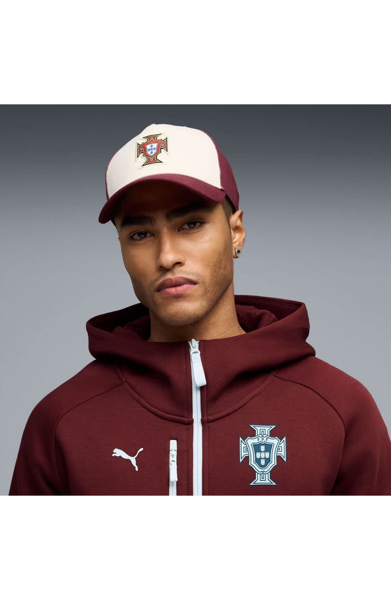 PUMA Men's Puma Maroon/White Portugal National Team King Trucker Adjustable Hat, Main, color, Maroon