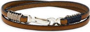 Caputo & Co. Men's Euro Leather Double Wrap Bracelet