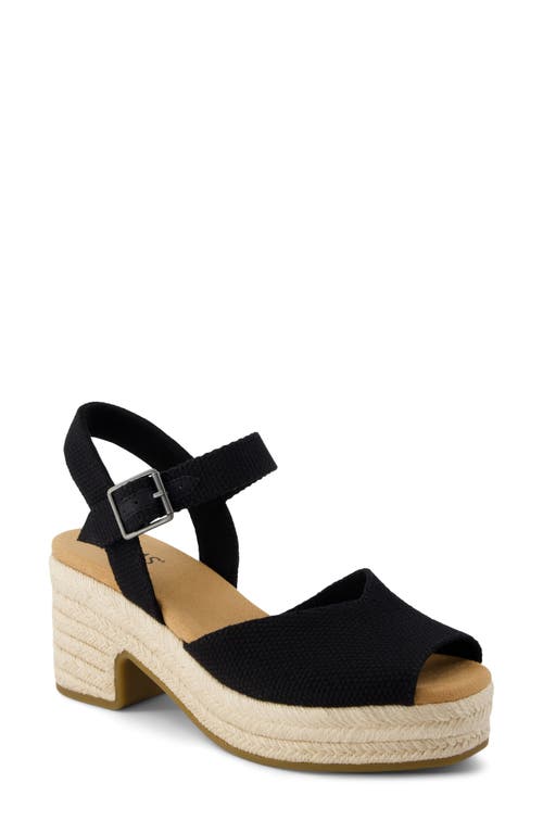Shop Toms Isla Peep Toe Sandal In Black