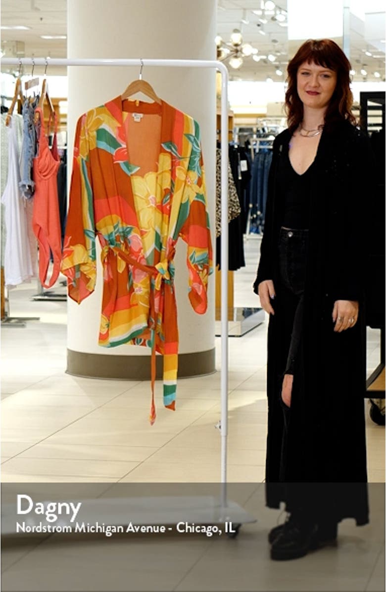 x Sun Chasers Loveland Floral Cover-Up Wrap, sales video thumbnail