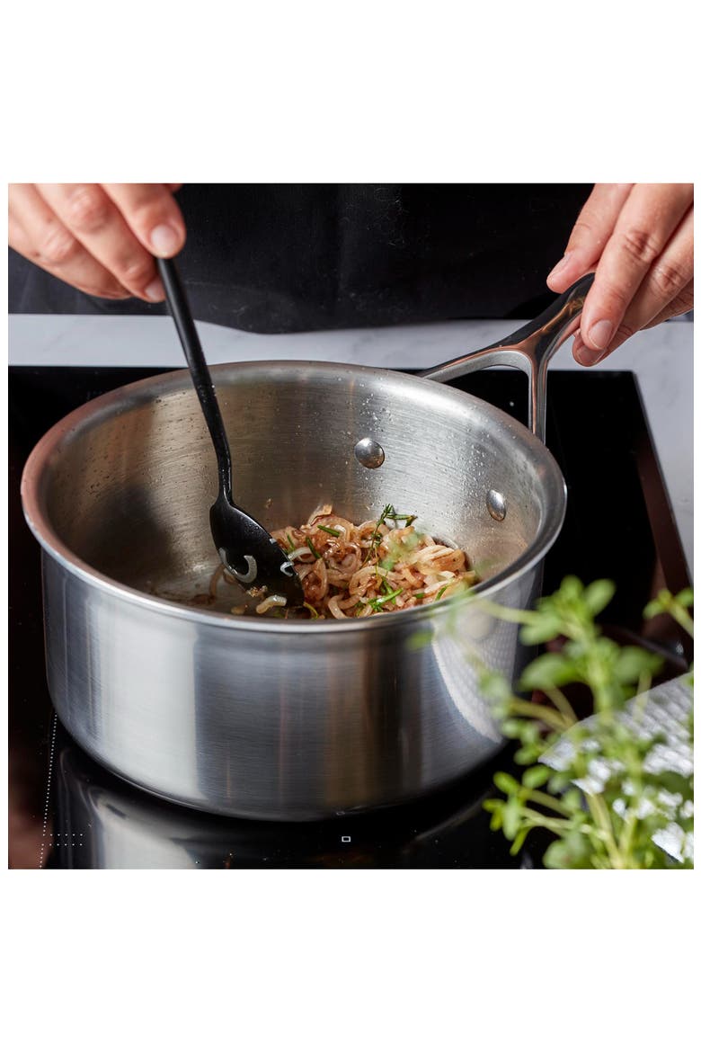 Essential 3-Quart 5-Ply Stainless Steel Saucepan with Lid, Alternate, color, STAINLESS STEEL