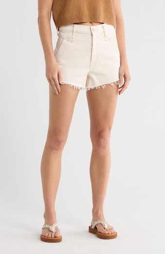 MOTHER Rocky Tomcat Kick Fray Denim Shorts