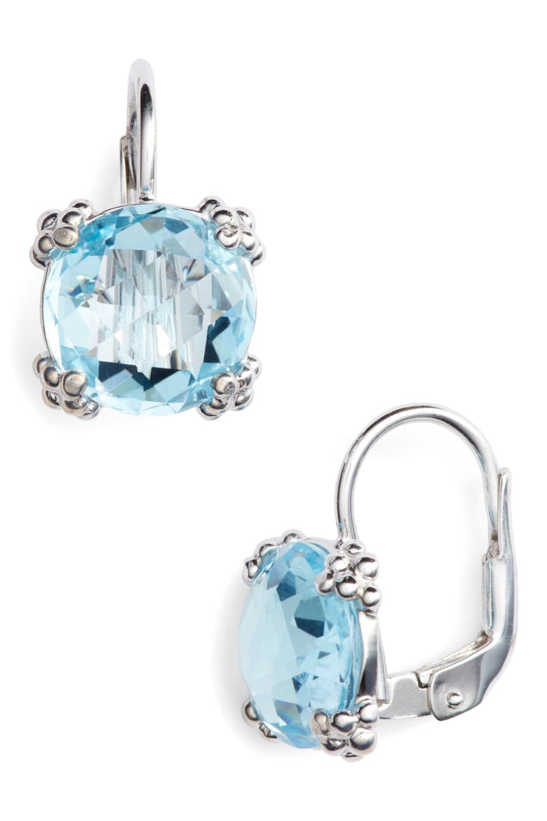 Dew Drop Earrings, Main, color, BLUE TOPAZ