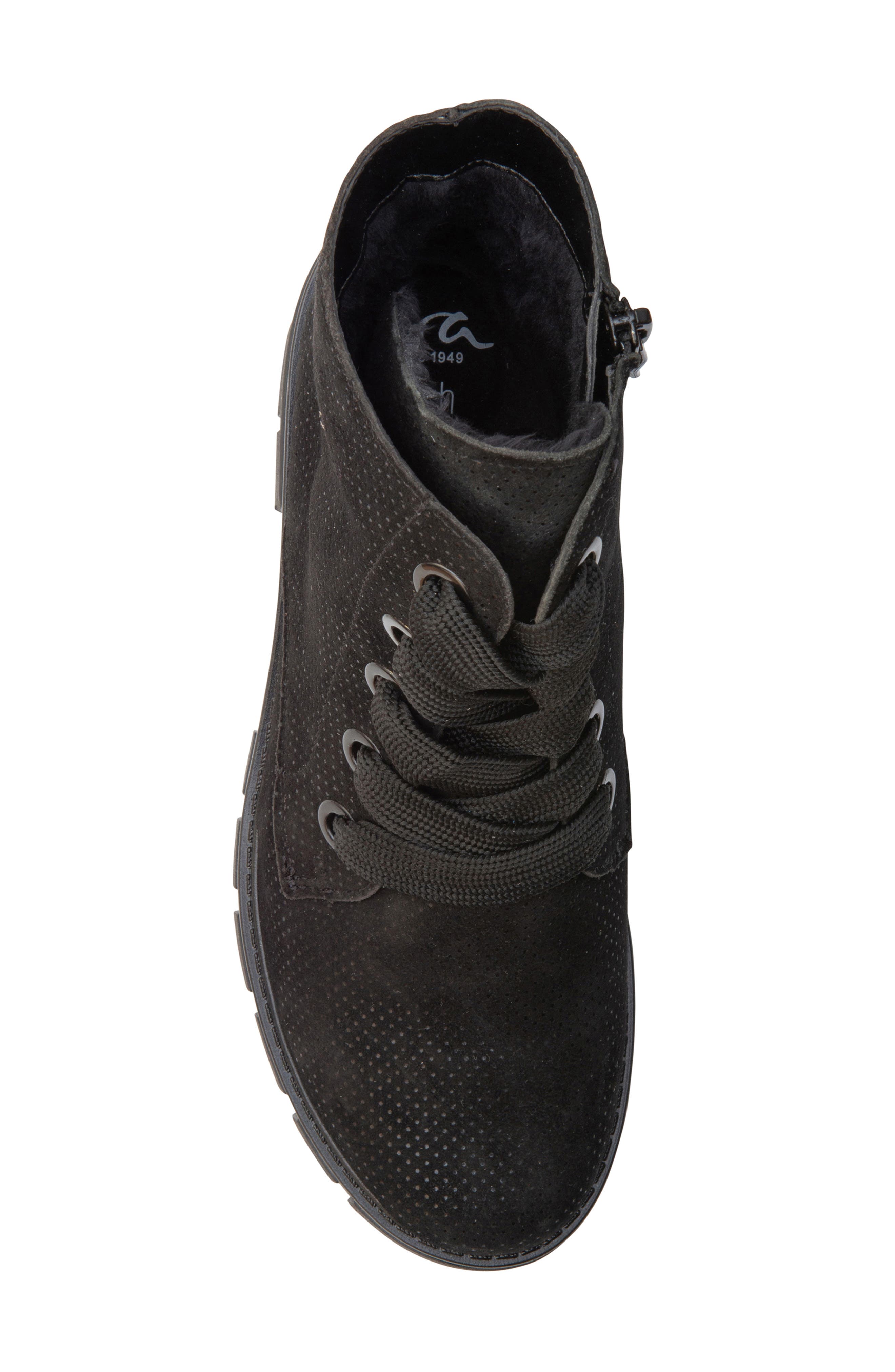 ara Debbie Lace-Up Bootie, Alternate, color, Black