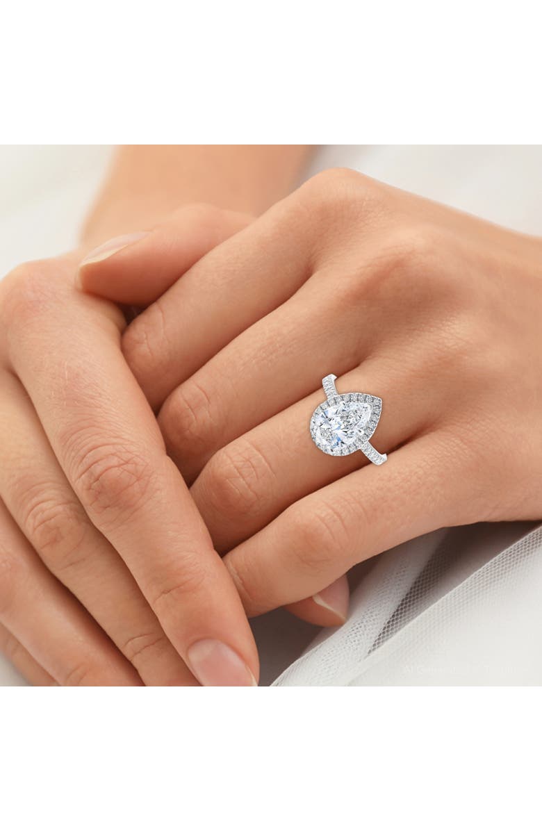 Bliss Diamond 3 5/8Ct Pear Shape Halo Diamond Engagement Ring Lab Grown or Gold, Alternate, color,