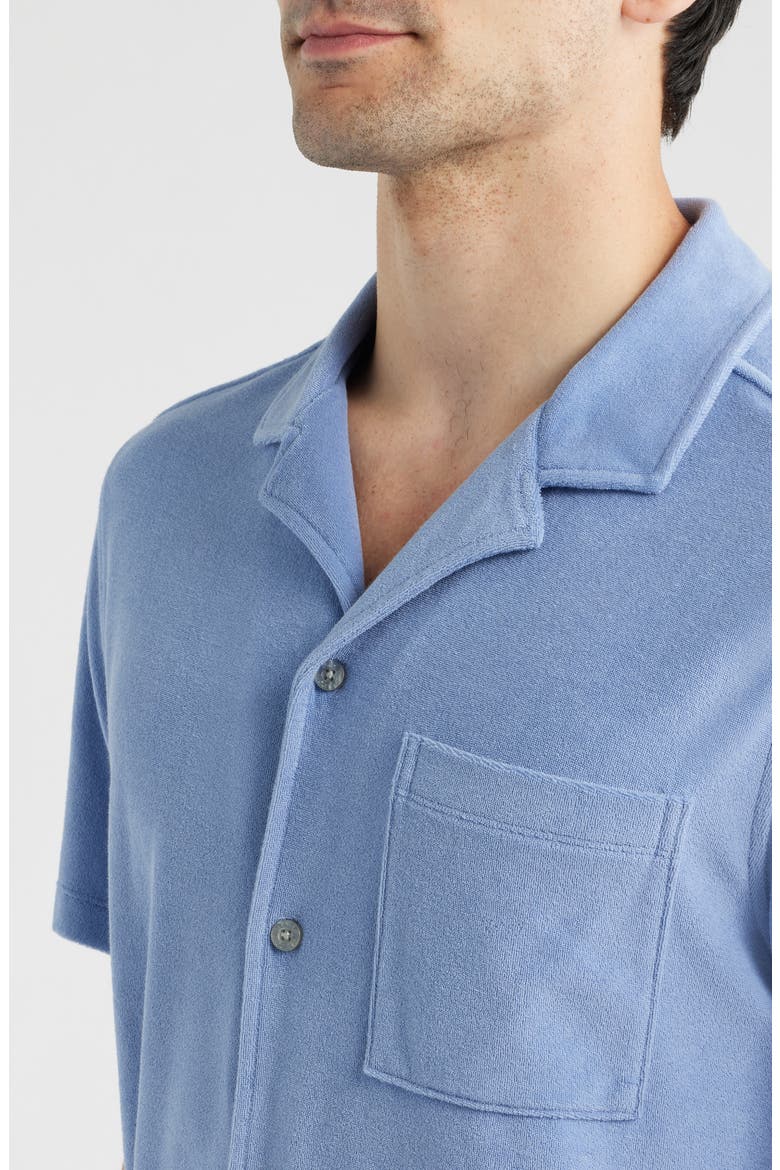 Terry Cloth Camp Shirt, Alternate, color, DESERT SPRING