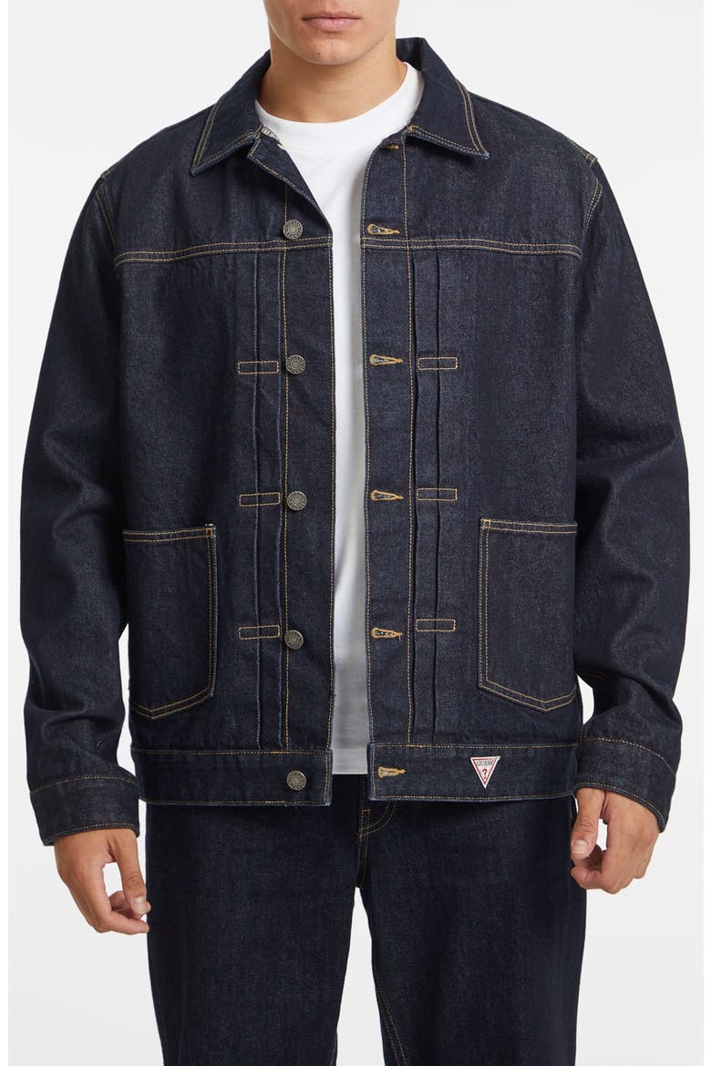 Denim Trucker Jacket, Main, color, GJSE