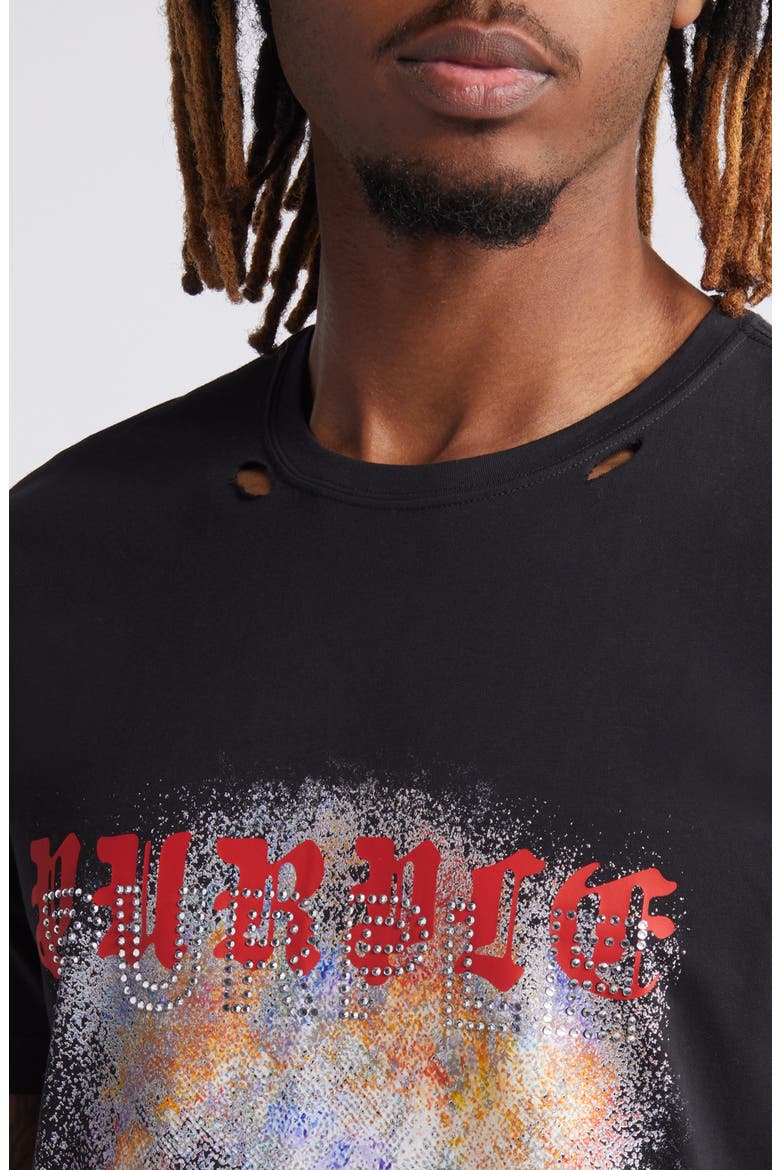Jeweled Graphic T-Shirt, Alternate, color, BLACK