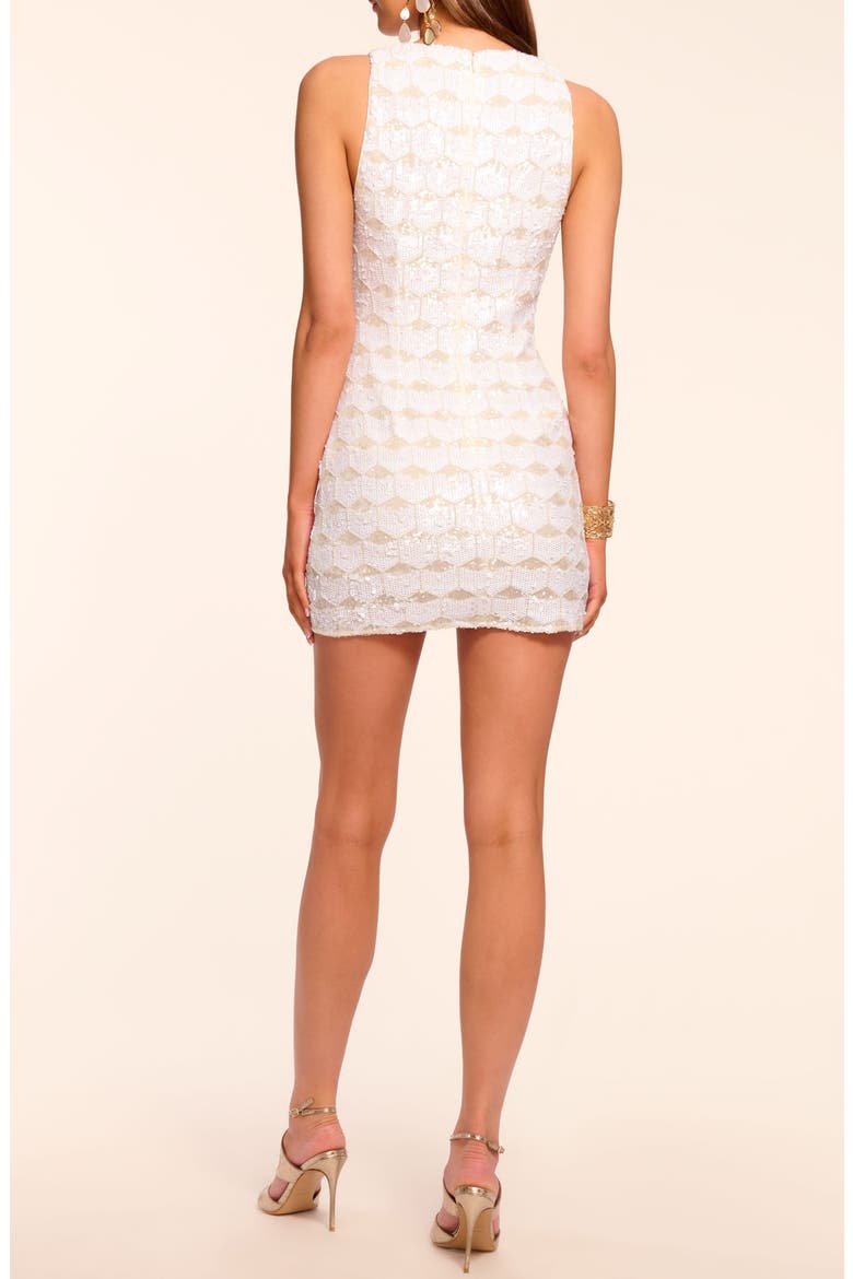 Ari Geometric Sequin Cocktail Minidress, Alternate, color, IVORY SEQUIN